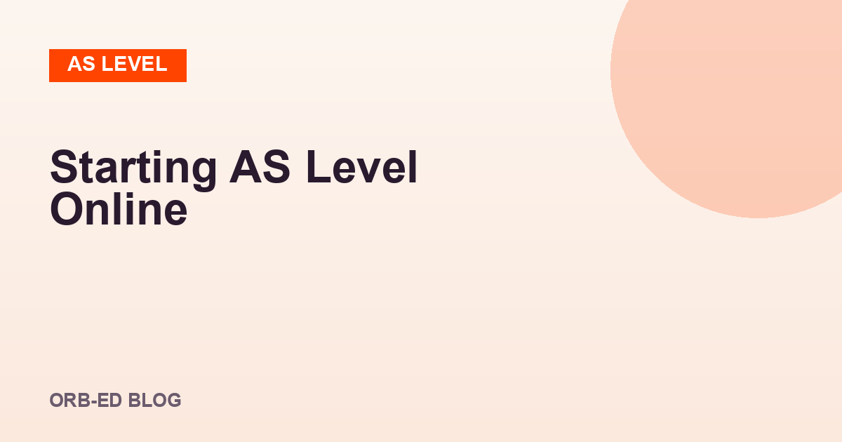 AS Level online classes